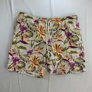 Tommy Bahama Swim Trunks Large Relax Hula Floral Hawaiian Lined Board Shorts